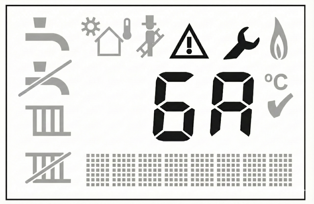 Nefit Trendline Display met storingscode