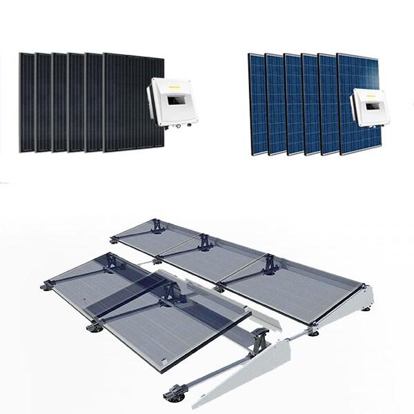 Zonnepaneel platdak pakketten