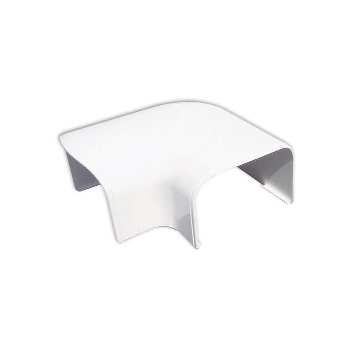 Tecnosystemi Optima platte bocht 90° CP135 Zuiverwit RAL9010 SCW100153