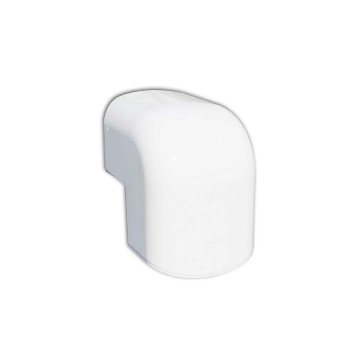 Tecnosystemi Optima buiten bocht 90° CAE135 Zuiverwit RAL9010 SCW100148