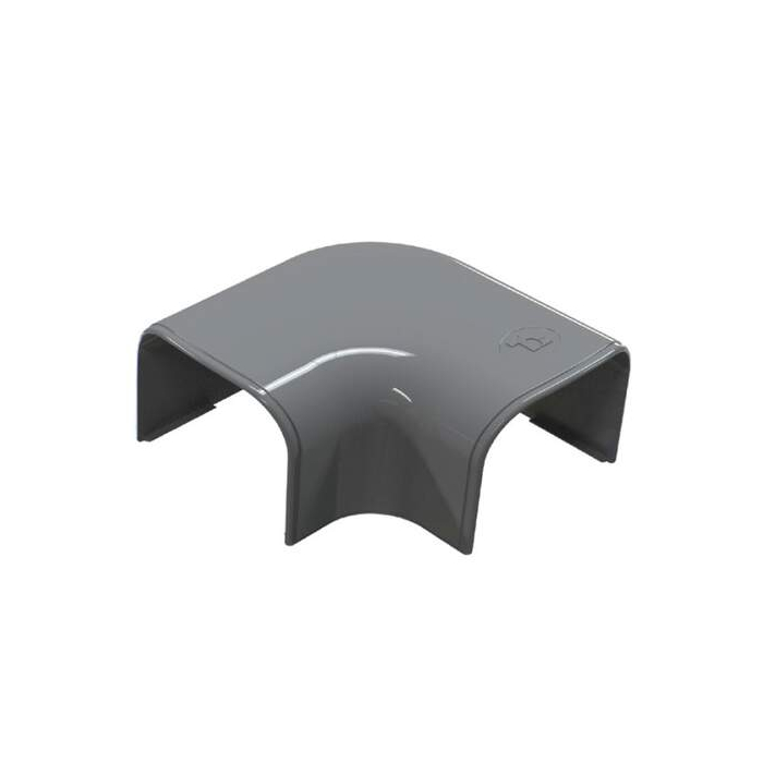 Tecnosystemi Optima platte bocht 90° CP135 Antraciet RAL7016 SCW100299