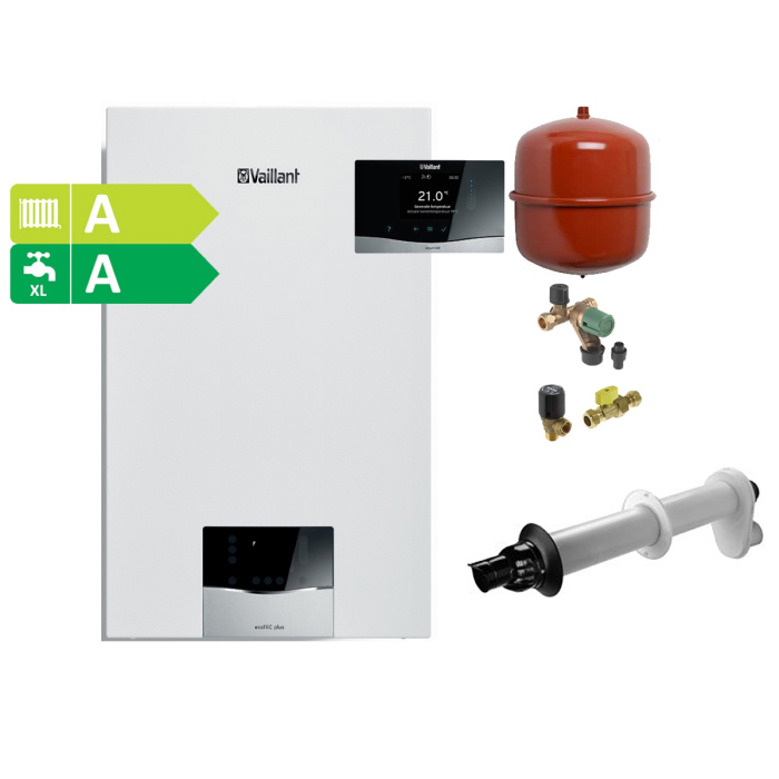 Combi-deal Vaillant EcoTEC Plus 20-26CS CW3 + Renovatiepakket en Muurdoorvoer Combi-deal Vaillant EcoTEC Plus 20-26CS CW3 + Renovatiepakket en Muurdoorvoer