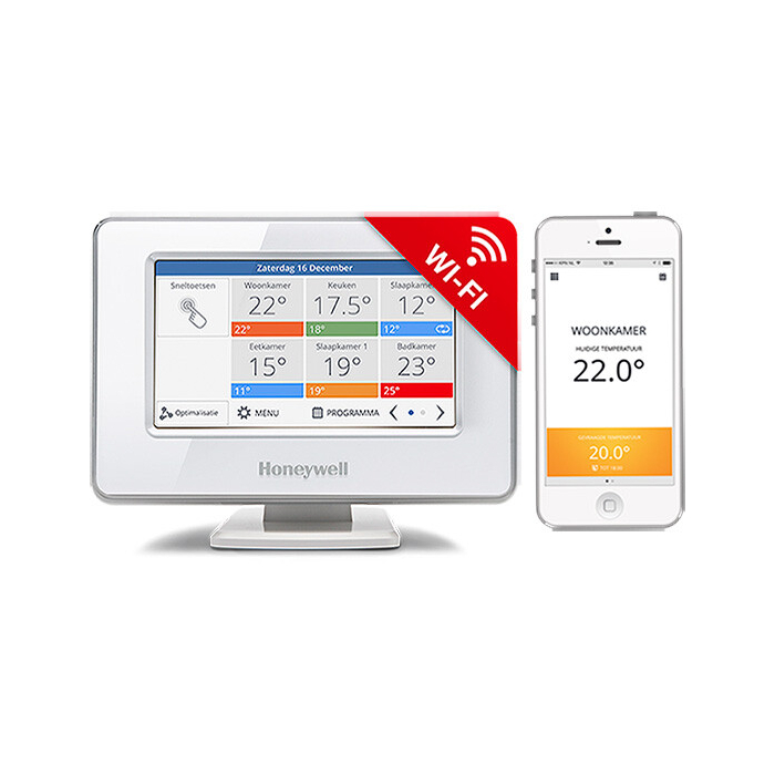 Honeywell Evohome OpenTherm draadloze slimme thermostaat 4 zones Wi-Fi Honeywell Evohome OpenTherm draadloze slimme thermostaat 4 zones Wi-Fi