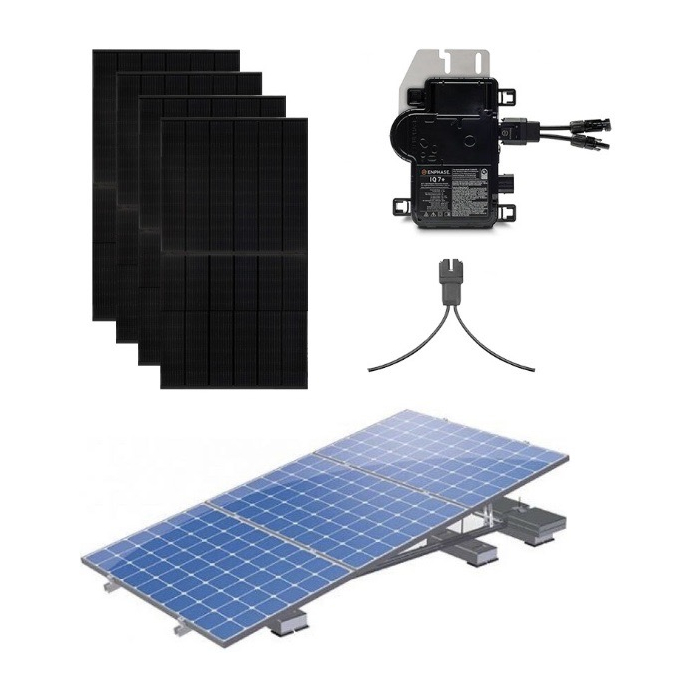 Jinko Solar HC N-Type 1500 Wp All black 4x 375 Wp 1-fase Enphase micro omvormers | Zonneschans opstelling | Compleet pakket