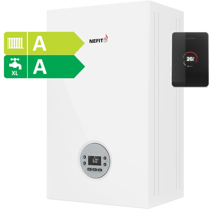 Nefit 1200 HRC 20 CW3 met Easycontrol slimme thermostaat zwart Nefit 1200 HRC 20 CW3 met Easycontrol slimme thermostaat zwart
