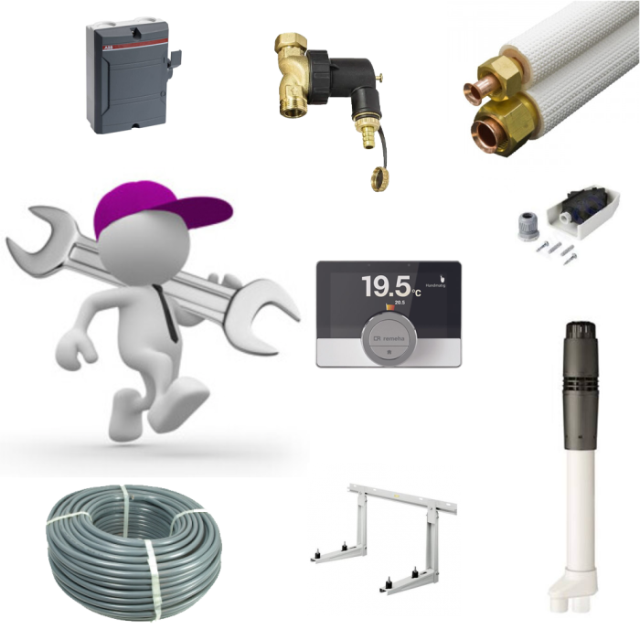 Standaardinstallatie warmtepomp Remeha Elga Ace All-in-one Standaardinstallatie warmtepomp Remeha Elga Ace All-in-one