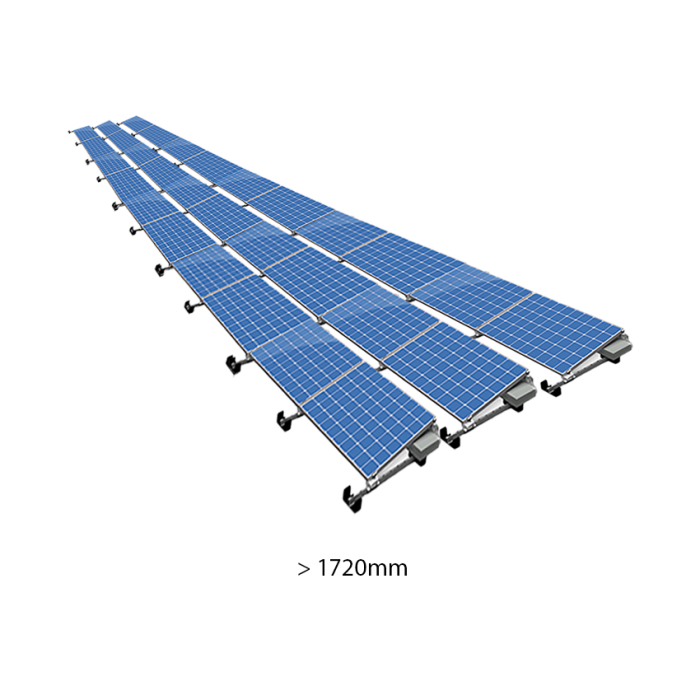 ValkPro+ 3x10 Landscape. 3 rijen van 10 panelen (Paneel lengte 1720-1920mm)