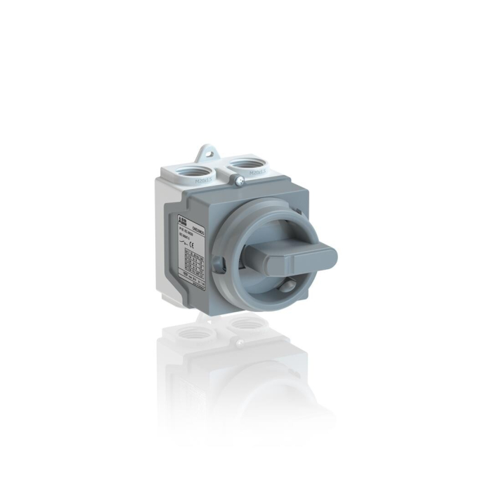 ABB werkschakelaar 4p 20A IP67 + 2 M20 wartels ABB werkschakelaar 4p 20A IP67 + 2 M20 wartels