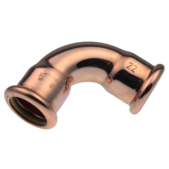 XPress koper gas bocht 90gr 22 mm