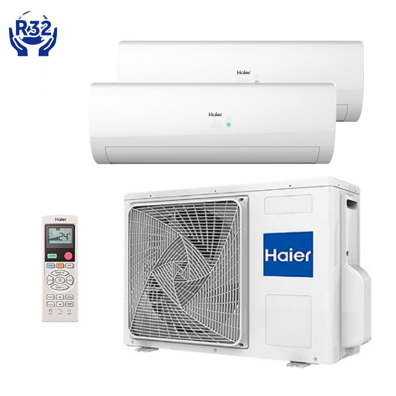 Ochtend gymnastiek kleding stof Schijnen Haier Pearl 2 x 2,5 kW Multi-split set R32