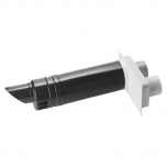 Burgerhout geveldoorvoer Aluminium 125/80 met broekstuk 80/80mm