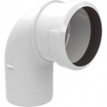Burgerhout Safe PP Rookgasbocht 87° 80mm mof x spie wit