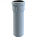 Burgerhout Safe PP Rookgasbuis 50cm 80mm mof x spie wit