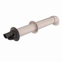 Rolux 5G Combi Dakdoorvoer HR Par PP/KS 80/125-Vent125 1780mm zwart - WarmteBeheer.nl