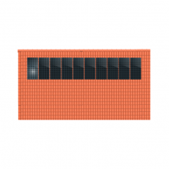 ClickFit EVO 1x10 Portrait. 1 rij van 10 panelen