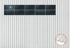 ClickFit EVO Staaldak trapezium-damwand met montageprofielen t.b.v. optimizers 1x2 landscape 1 rij van 2 panelen