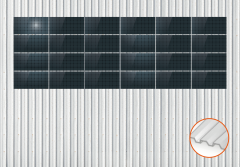 ClickFit EVO Staaldak trapezium-damwand met montageprofielen t.b.v. optimizers 4x6 landscape 4 rijen van 6 panelen