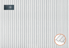 ClickFit EVO Staaldak trapezium-damwand met montageprofielen 1x1 landscape. 1 rij van 1 paneel