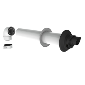 Burgerhout TwinSafe Muurdoorvoer 60/100mm met bocht 90 graden 400470087