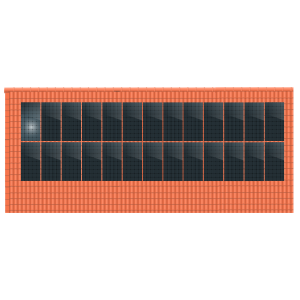 ClickFit EVO 2x13 Portrait. 2 rijen van 13 panelen