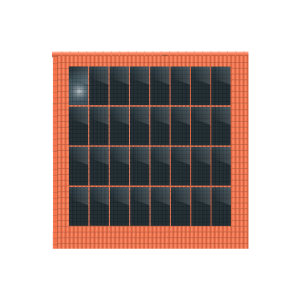 ClickFit EVO 4x8 Portrait. 4 rijen van 8 panelen