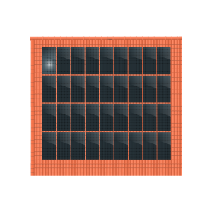 ClickFit EVO 4x9 Portrait. 4 rijen van 9 panelen