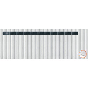 ClickFit EVO Staaldak golfplaat met montageprofielen 1x11 landscape. 1 rij van 11 panelen