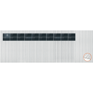 ClickFit EVO Staaldak trapezium-damwand met montageprofielen t.b.v. optimizers 2x10 landscape 2 rijen van 10 panelen