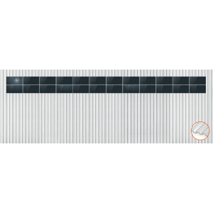 ClickFit EVO Staaldak golfplaat met montageprofielen 2x12 landscape. 2 rijen van 12 panelen