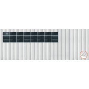 ClickFit EVO Staaldak trapezium-damwand met montageprofielen t.b.v. optimizers 3x8 landscape 3 rijen van 8 panelen
