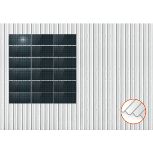 ClickFit&#x20;EVO&#x20;Staaldak&#x20;trapezium-damwand&#x20;met&#x20;montageprofielen&#x20;6x3&#x20;landscape.&#x20;6&#x20;rijen&#x20;van&#x20;3&#x20;panelen
