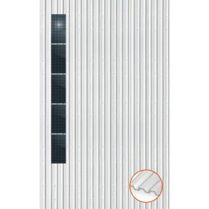 ClickFit&#x20;EVO&#x20;Staaldak&#x20;trapezium-damwand&#x20;met&#x20;montageprofielen&#x20;t.b.v.&#x20;optimizers&#x20;5x1&#x20;Portrait&#x20;5&#x20;rijen&#x20;van&#x20;1&#x20;paneel