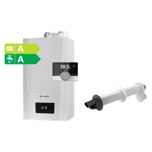 Combi-deal Remeha Tzerra ACE Matic 24C CW3 Combi Comfort met eTwist slimme thermostaat + Muurdoorvoer