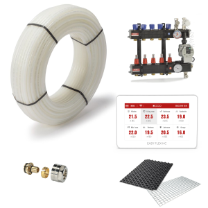 Vloerverwarmingsset | 80m2 | Geschikt voor cv ketels met hybride warmtepomp | Compleet samen te stellen