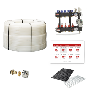 Vloerverwarmingsset | 90m2 | Geschikt voor all-electric warmtepompen | Compleet samen te stellen