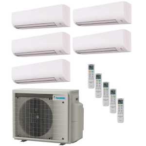 Daikin Multi-split airco 9,0 kW R32 4MXM80A9 R32 met 5 Daikin Comfora FTXP binnenunits inclusief Wi-Fi