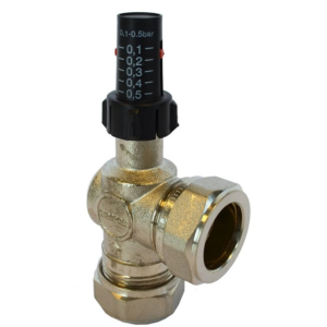 Drukverschilregelaar 22mm Knel haaks