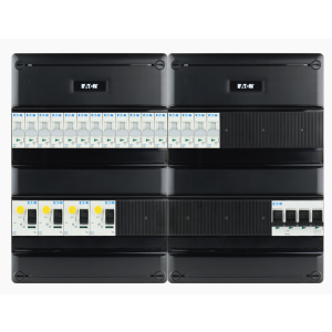 EATON Groepenkast 3fase 4x aardlek 16 groepen en hoofdschakelaar