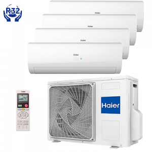 Haier Multi-split airco 7,5 kW met 4 Pearl binnenunits 4U75S2SR3FA R32