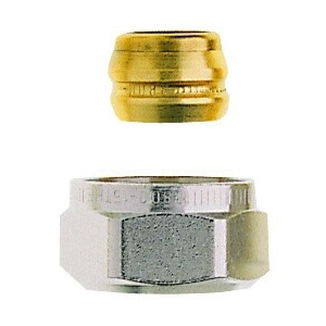 Heimeier knelset 3/4" x 15mm vernikkeld messing 3831-15.351