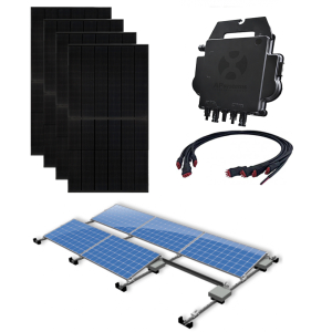 Jinko Solar N-Type TOPcon Dual Glass 3680 Wp All black 8x 460 Wp APSystems micro omvormers|Platdak Zuid opstelling|Compleet pakket