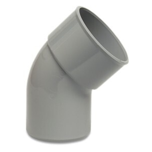 PVC bocht 40mm 45 gr. m/s (52897)