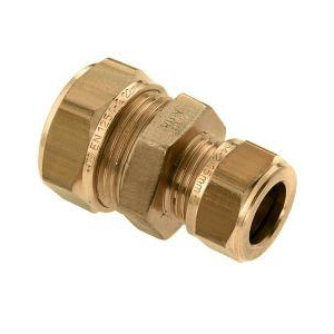 Rechte verloopkoppeling (Verloopsok) knelkoppeling messing