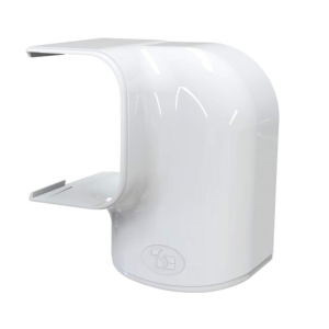 Tecnosystemi Optima linker bocht verticaal/horizontaal MRS75 Zuiverwit SCW100217