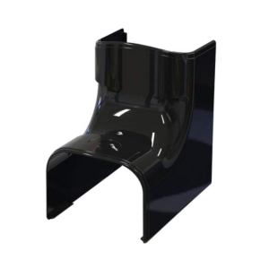 Tecnosystemi Optima binnen bocht 90° CAI75 Zwart RAL9005 SCW100454 