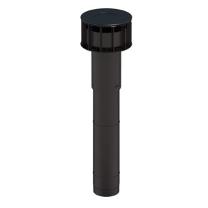 Ubbink Rolux 5G Combi Dakdoorvoer HR Concentrisch PP/KS 100/60-Vent125 2100mm zwart 0187494