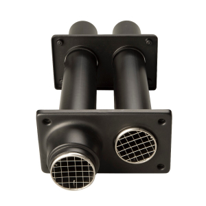 Burgerhout geveldoorvoer Aluminium tweepijps 80/80mm