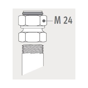 Jaga aansluitkoppeling stalenbuis 1/2" x M24 5094.501