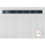 ClickFit EVO Staaldak trapezium-damwand met montageprofielen 1x6 landscape. 1 rij van 6 panelen