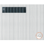ClickFit EVO Staaldak trapezium-damwand met montageprofielen t.b.v. optimizers 1x8 Portrait 1 rij van 8 panelen